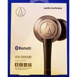 Audio-Technica ATH-CKR75BT Bluetooth Wireless Earbuds In-Line Mic NEW SHIPS FAST